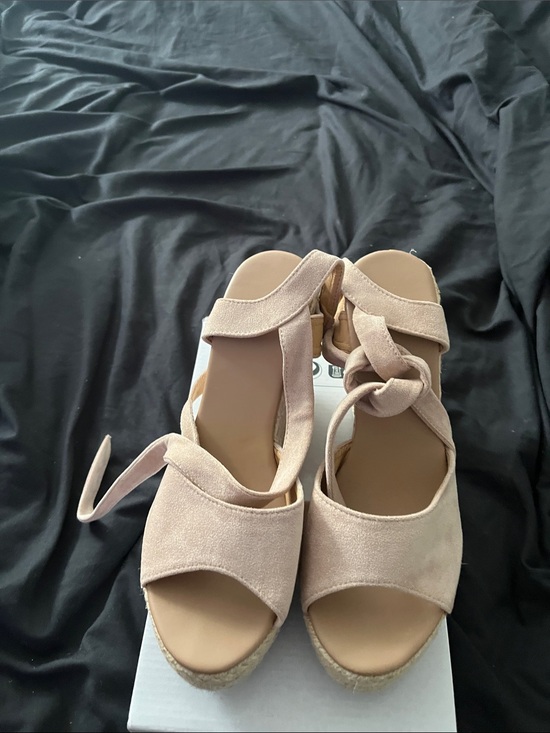 Shoes - Women’s Espadrille Wedge Sandals in khaki